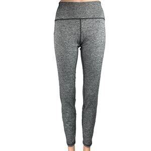 Lululemon Out To Lunge Untight Women's Gray Black Athletic Leggings Pants Size 4